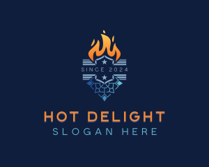 Hot Cold Ventilation logo design