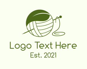 Knitter - Green Leaf Yarn logo design