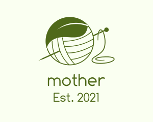 Knitter - Green Leaf Yarn logo design