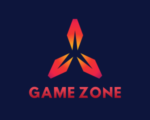 Geometric Gaming Blade  logo design