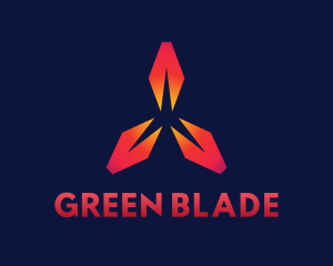 Geometric Gaming Blade  logo design