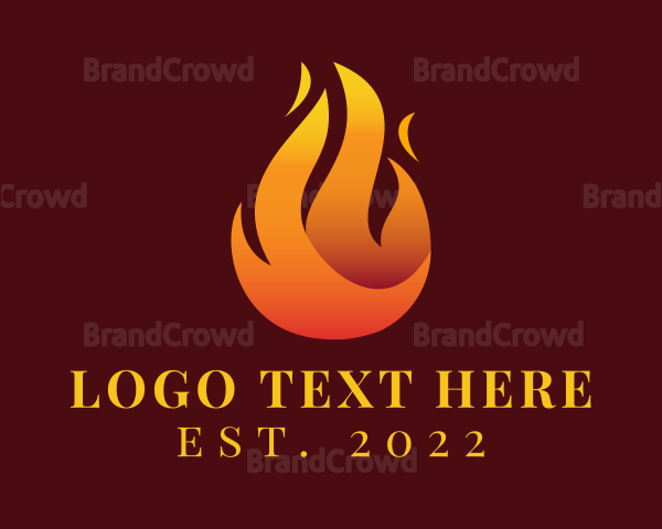 Blazing Fire Flaming Logo