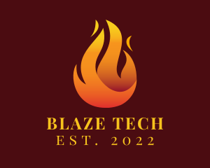 Blazing Fire Flaming  logo design