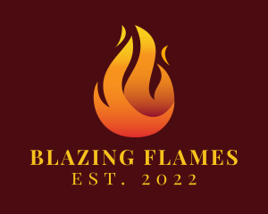 Blazing Fire Flaming  logo design