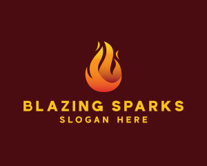 Blazing Fire Flaming  logo design