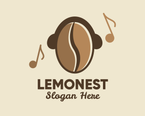 Latte - Coffee Bean Cafe Music logo design