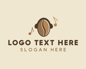 Notes - Coffee Bean Cafe Music logo design