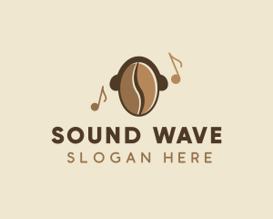 Coffee Bean Cafe Music logo design