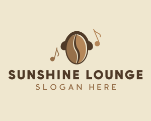 Coffee Bean Cafe Music logo design