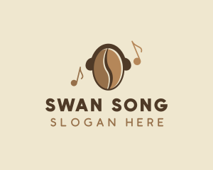 Coffee Bean Cafe Music logo design