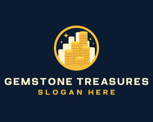 Gold Coins Stash logo design