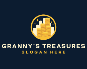 Gold Coins Stash logo design