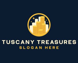 Gold Coins Stash logo design