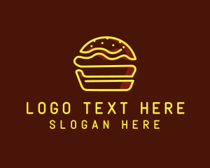 Burger Patty - Burger Food Snack logo design