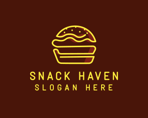 Burger Food Snack logo design