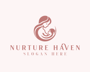 Postpartum - Mother Baby Breastfeeding logo design