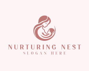 Mother Baby Breastfeeding logo design