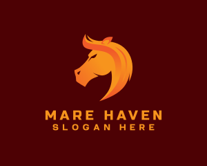 Mare - Fire Blaze Horse logo design