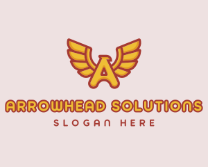 Bird Wings Letter A  logo design