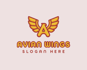 Bird Wings Letter A  logo design