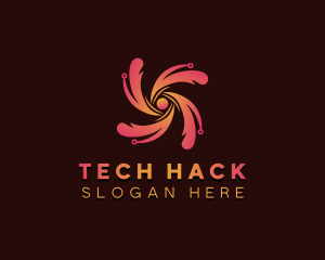 Cybersecurity Tech App logo design