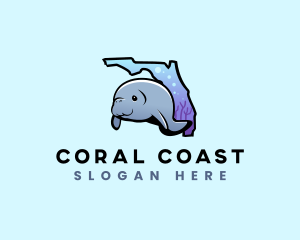 Florida Manatee Aquarium logo design