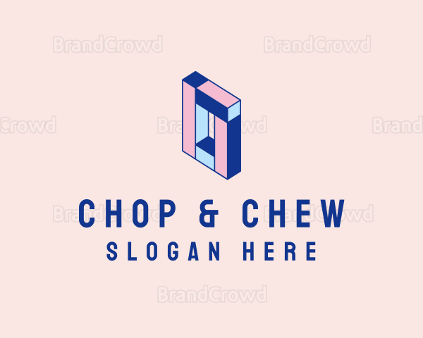 Pastel Rectangle Block Logo