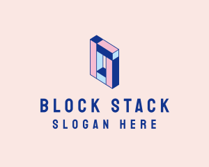 Pastel Rectangle Block logo design