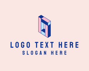 Geometric - Pastel Rectangle Block logo design