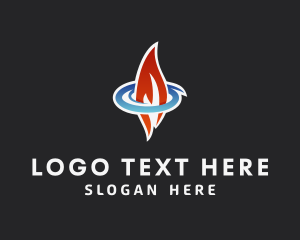 Heating - Hot & Cold Temperature logo design