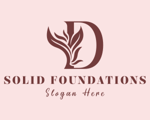 Beauty Product - Eco Wellness Letter D logo design