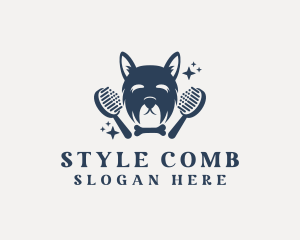 Pet Dog Grooming logo design