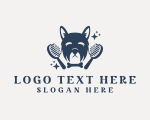 Pet Dog Grooming Logo