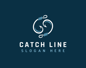 Hook - Fishing Hook Aquatic logo design