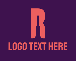 Liqueur - Red Wine Letter R logo design