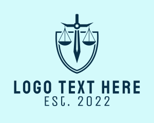 Shield - Sword Scale Legal Service logo design