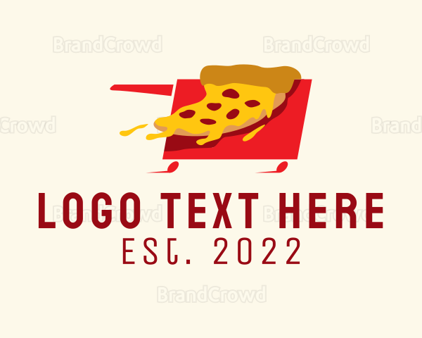 Fast Food Pizza Cart Logo