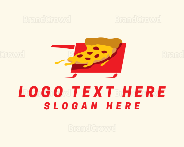 Fast Food Pizza Cart Logo