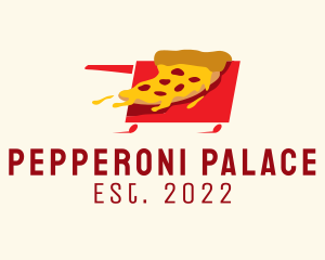 Pepperoni - Fast Food Pizza Cart logo design