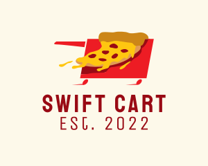 Fast Food Pizza Cart  logo design