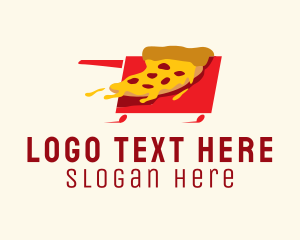 Fast Food Pizza Cart  Logo