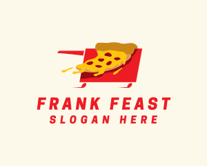 Fast Food Pizza Cart  Logo