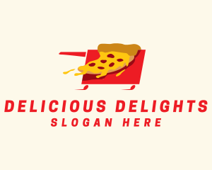 Fast Food Pizza Cart  logo design