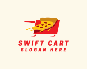 Fast Food Pizza Cart  logo design