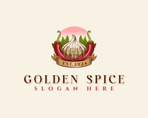 Garlic Chili Spice logo design