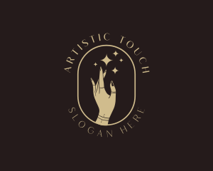 Mystical Hand Sparkle logo design