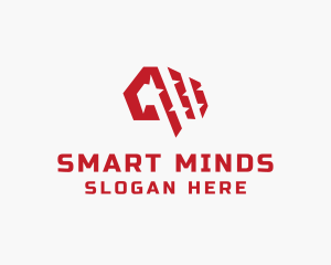 Spiky Brain Smart logo design