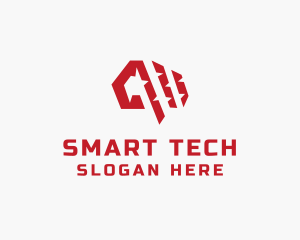 Smart - Spiky Brain Smart logo design