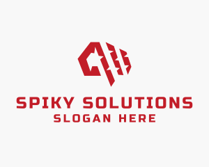 Spiky - Spiky Brain Smart logo design