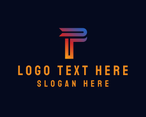 Creative Startup Agency Letter P logo design